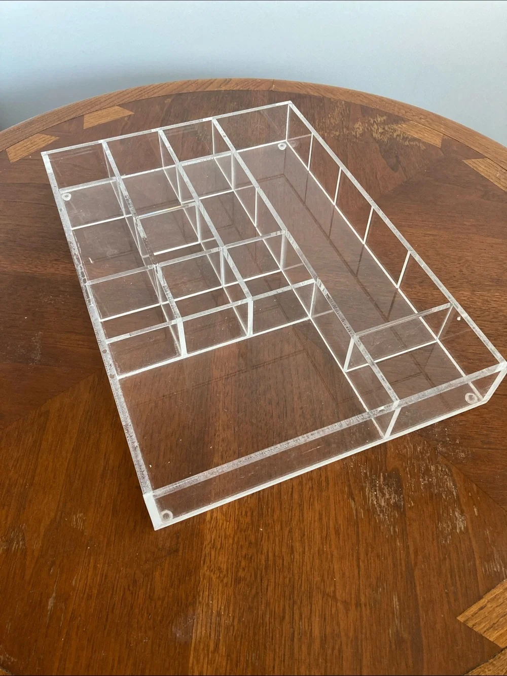 Clear Acrylic Organizer - Adjustable Multi Compartment
